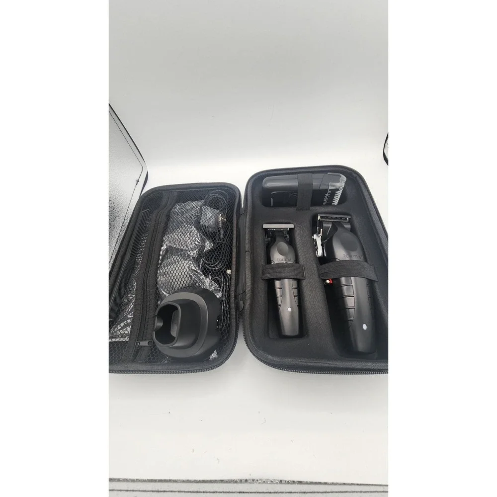 Kemei Professional Hair Clipper Trimmer Shaver Set KM-2296 KM-2299 KM-1102 Black